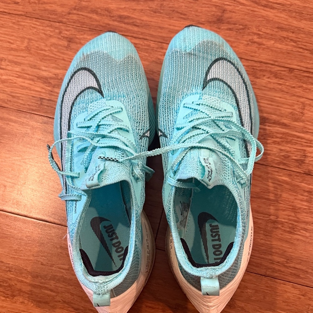 Nike Mens Alpha fly Shoes in Light Teal and Black